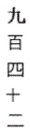 <strong>Write the number using Hindu-Arabic numerals. </strong> A)2,409 B)942 C)249 D)9,042