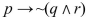<strong>Identify the type of statement using the hierarchy of connectives, and rewrite using parentheses to indicate Order. </strong> A) B) C) D)