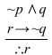 Use a truth table to determine whether the argument is valid.