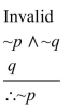<strong>Write the argument in symbols; then decide whether the argument is valid by using the common forms of valid Arguments and fallacies. </strong> A) B) C) D)