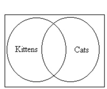 <strong>Draw an Euler circle diagram for the statement. All kittens are cats.</strong> A) B) C) D)