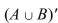 <strong>Draw a Venn diagram and shade the sections representing .</strong> A) B) C) D)