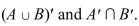 <strong>If = {Bob, Ann, Mae, Eve, Dan, Kim, Tal, Vic}, = {Ann, Eve, Dan, Kim}, and = {Bob, Ann, Mae, Eve} find </strong> A)Both are {Ann, Eve} B) C)Both are {Tal, Vic} D)Both are {Bob, Ann, Mae, Eve, Dan, Kim}