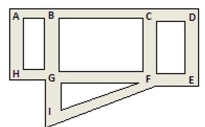 <strong>Determine if an Euler path or an Euler circuit exists so that a person who plows the roads does not Have to pass over any street twice. If an Euler path or an Euler circuit exists, find one. The Intersections of the streets have been labeled for you. </strong> A)Euler path: B-A-H-G-B-C-D-E-F-I-G-F-C B)neither exists C)Euler circuit: A-B-C-D-E-F-I-G-H-A D)Euler path: C-B-A-H-G-I-F-C-D-E-F