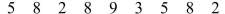 <strong>Find the mode. </strong> A)5.6 B)5 C)No mode D)8
