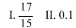 <strong>Which of the numbers that follow could represent a probability? </strong> A)both I and II B)neither C)only II D)only I