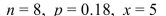Find the probability using the binary probability formula. Round to four decimal places, if necessary.