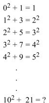 <strong>Use inductive reasoning to find a pattern for the answers. Then use the pattern to guess the result of The final calculation, and perform the operation to see if your answer is correct. </strong> A)111 B) C) D)120
