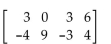 <strong>Determine the size of the matrix. </strong> A) 4 × 2 B) 2 × 3 C) 2 × 4 D) 3 × 2