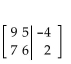 <strong>Write the augmented matrix for the system. </strong> A) B) C) D)