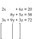 <strong>Write the augmented matrix for the system. </strong> A) B) C) D)