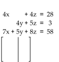 <strong>Write the augmented matrix for the system. </strong> A) B) C) D)