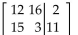 <strong>Write a system of equations associated with the augmented matrix. Do not try to solve. </strong> A) B) C) D)