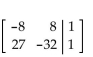 <strong>Perform the indicated row operation on the given augmented matrix. </strong> A) B) C) D)