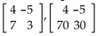 Determine the row operation that was used on the first matrix to obtain the second matrix.
