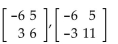 Determine the row operation that was used on the first matrix to obtain the second matrix.