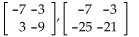 Determine the row operation that was used on the first matrix to obtain the second matrix.