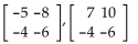 Determine the row operation that was used on the first matrix to obtain the second matrix.