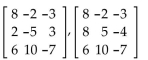 Determine the row operation that was used on the first matrix to obtain the second matrix.