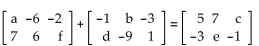 <strong>Find the values that make the equation true. </strong> A) a = -6, b = -13, c = 1, d = 10, e = -15, f = 2 B) C) a = 4, b = 1, c = -1, d = 4, e = 15, f = 0 D) a = 6, b = 13, c = -5, d = -10, e = -3, f = -2