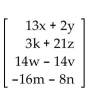 <strong>Perform the indicated operation, if possible. </strong> A) B) C) D)