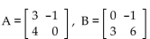 Given matrices A and B, find the indicated matrix if possible. - Find AB.