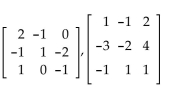 Determine whether the matrices in each pair are inverses of each other. -
