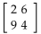 Find the determinant of the given matrix. - 