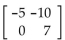 Find the determinant of the given matrix. - 