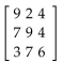 Find the determinant of the given matrix. - 