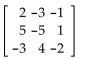 Find the determinant of the given matrix. - 