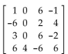 Find the determinant of the given matrix. - 