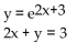 Solve the system by graphing on a calculator. Round to the nearest hundredth if necessary. -