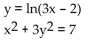 Solve the system by graphing on a calculator. Round to the nearest hundredth if necessary. -