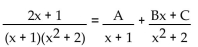 Find the unknowns on the right side of the partial fraction decomposition. -