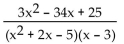 Decompose into partial fractions. - 