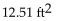 <strong>Find the area of the region. Round to the nearest hundredth of a square foot. </strong> A) B) C) D)
