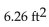 <strong>Find the area of the region. Round to the nearest hundredth of a square foot. </strong> A) B) C) D)