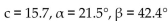 <strong>Solve the triangle. Approximate values to the nearest tenth when appropriate. = 116.1° a = 6.40 B = 11.77</strong> A) B) No solution C) D)