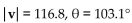 Find the component form for the vector with the given magnitude and direction angle . Round values to the nearest tenth. -