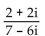 Perform the operation using trigonometric form. Write the answer in the form a + bi -