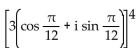 Use De Moivre's theorem to simplify the expression. Write the answer in the form a + bi. -