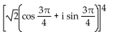 Use De Moivre's theorem to simplify the expression. Write the answer in the form a + bi. -