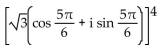 Use De Moivre's theorem to simplify the expression. Write the answer in the form a + bi. -