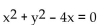 For the given rectangular equation, write an equivalent polar equation. -
