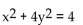 For the given rectangular equation, write an equivalent polar equation. - 