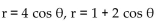Graph the pair of polar equations on a calculator, together on the same screen, and use the trace feature to estimate the polar coordinates of all points of intersection of the curves. Round to the nearest hundredth, if necessary. -