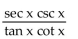 <strong>Write the expression in terms of sines and/or cosines, and then simplify. </strong> A) B) C) cos x - sin x D)