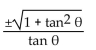 <strong>Express the given trigonometric function in terms of the indicated function. csc in terms of tan </strong> A) B) C) D)