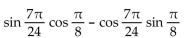 Simplify the expression by using a sum or difference identity. -